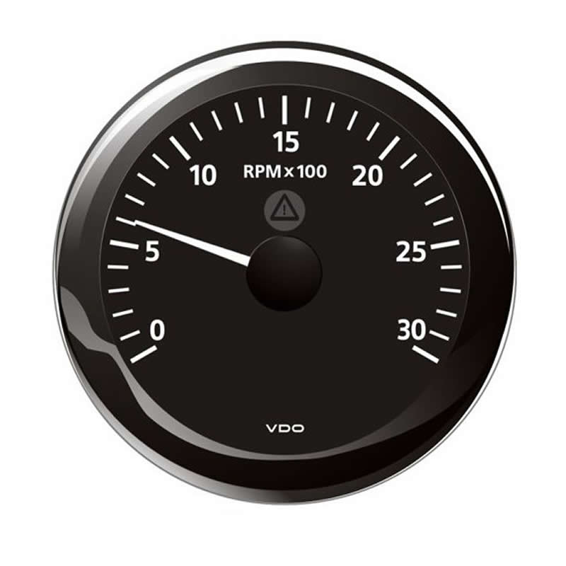 VDO ViewLine Tachometer 3.000 RPM Black 85mm